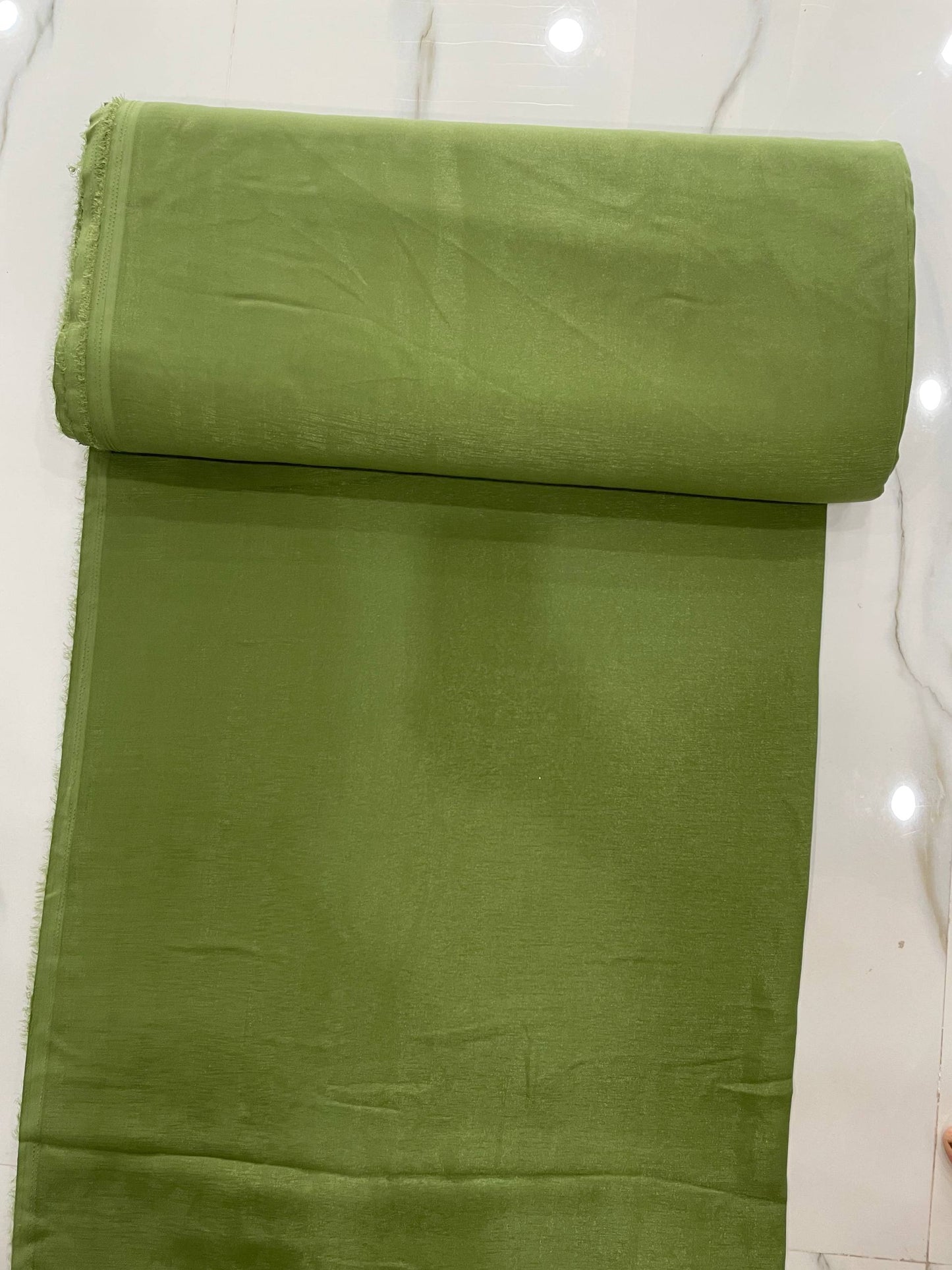 live Green Premium Crepe Fabric