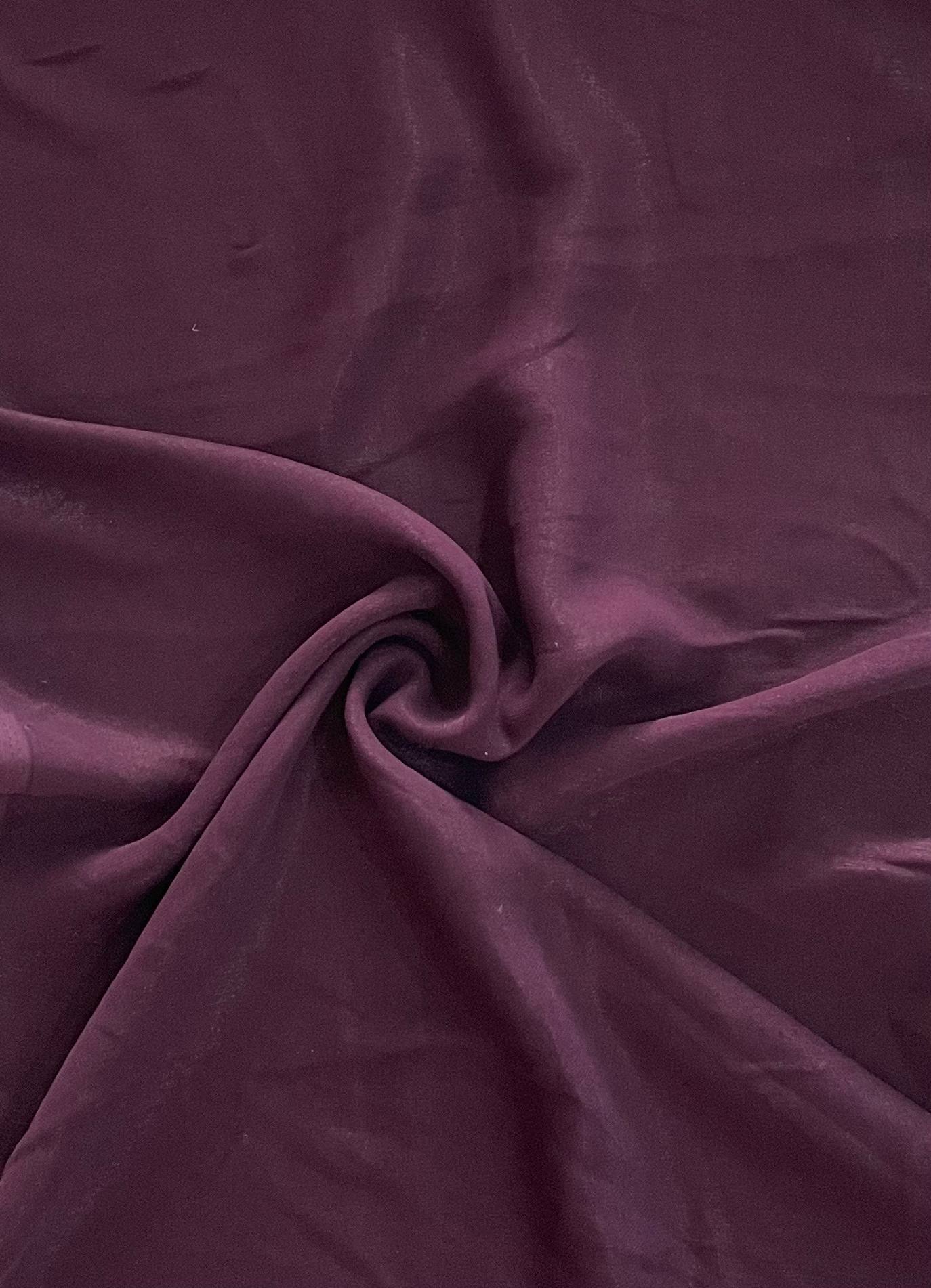 Wine Plum Crepe Fabric