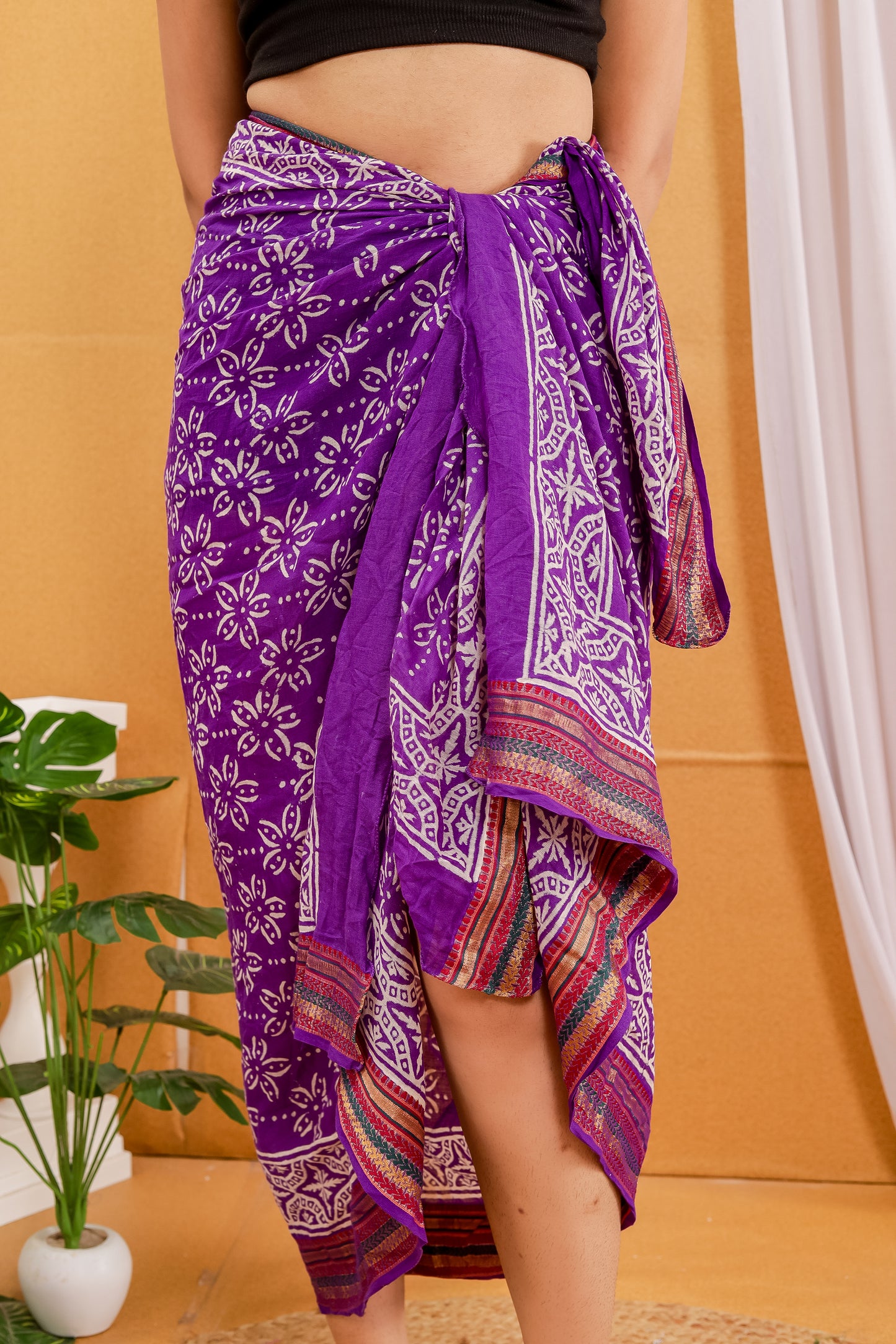Purple Color Large Sarong
