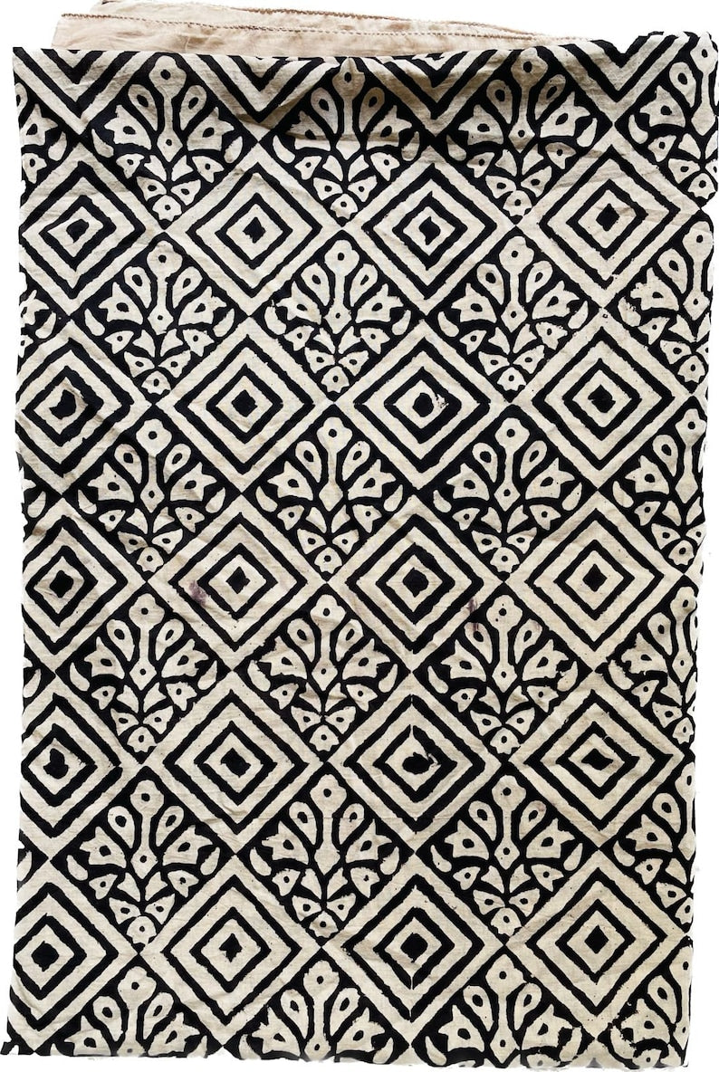 Indian block print fabric by the yard