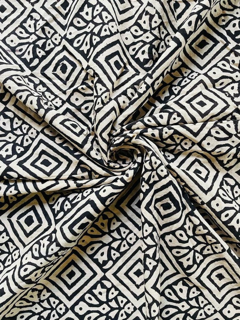 Indian block print fabric by the yard