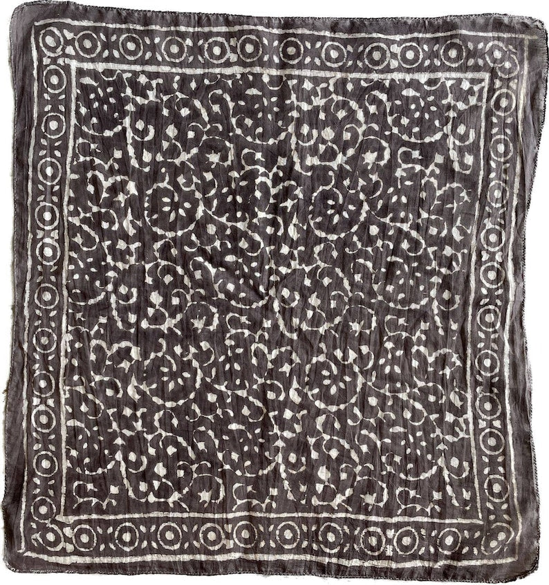 Paisley Design Black Bandana