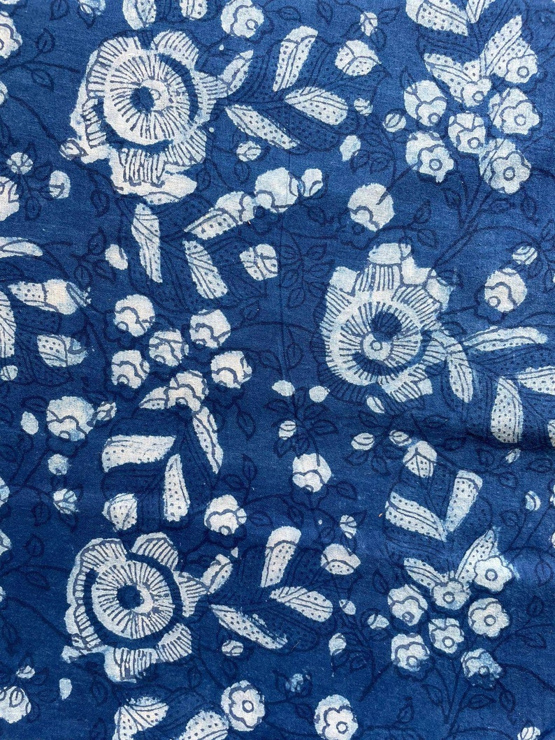 floral block print fabric