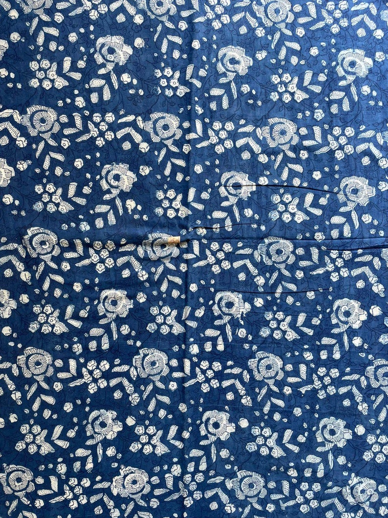 floral block print fabric