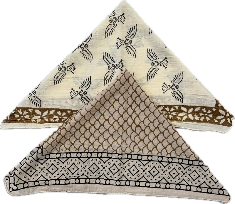 Set of 2 Organic Cotton Bandanas