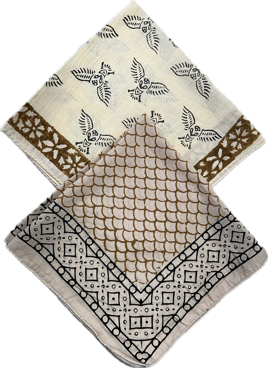 Set of 2 Organic Cotton Bandanas