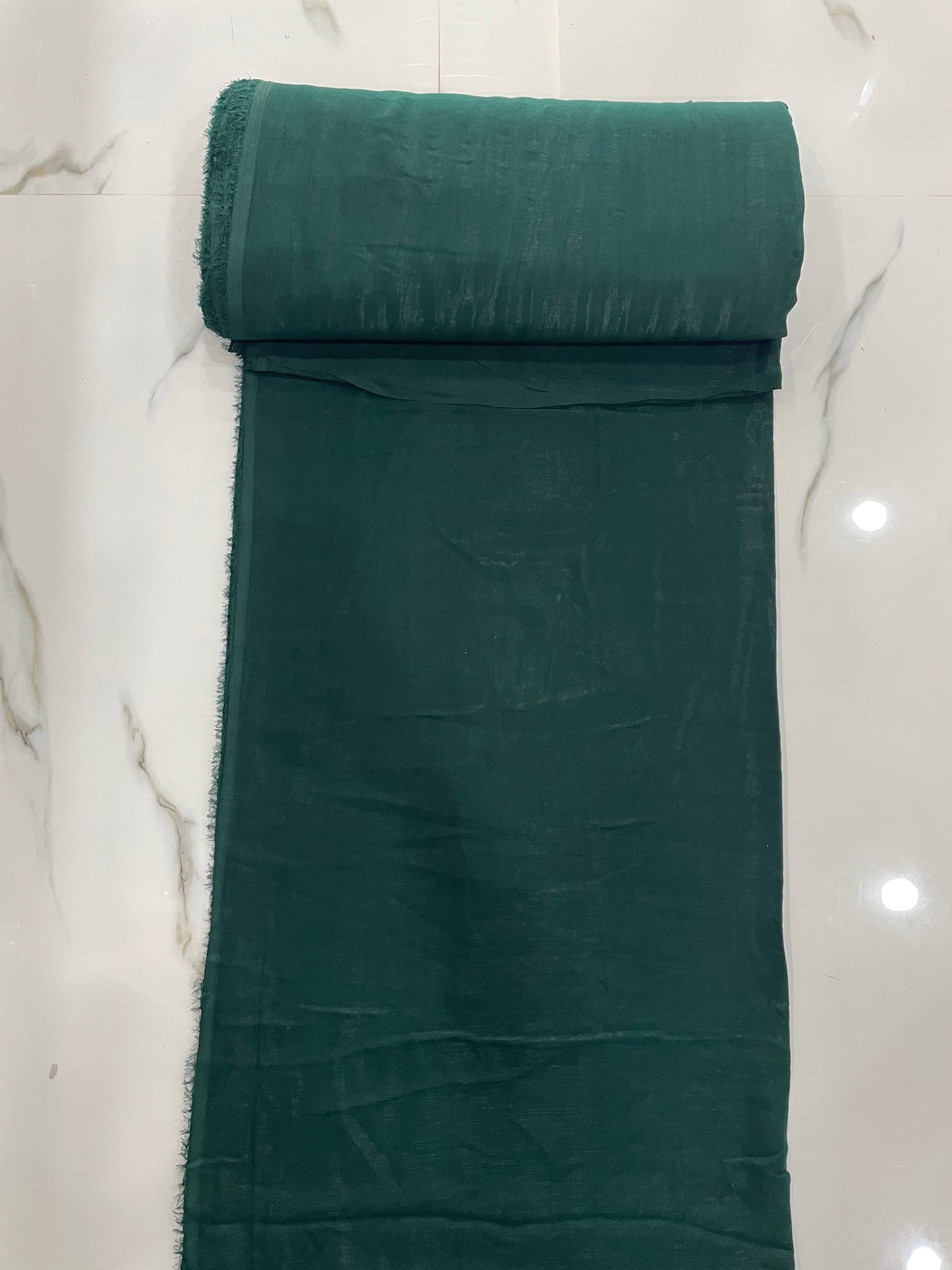 Deep Emerald Green Crepe Fabric