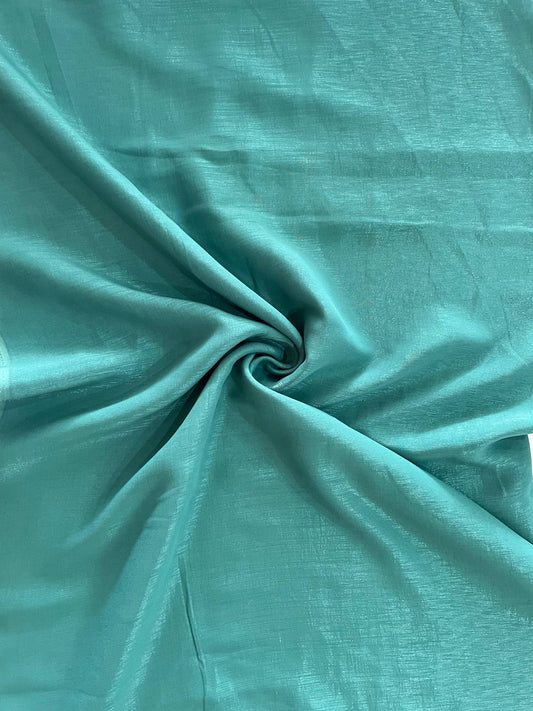 Turquoise Crepe Fabric