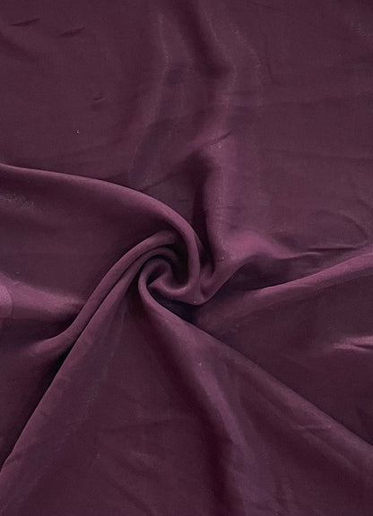 Wine Plum Crepe Fabric