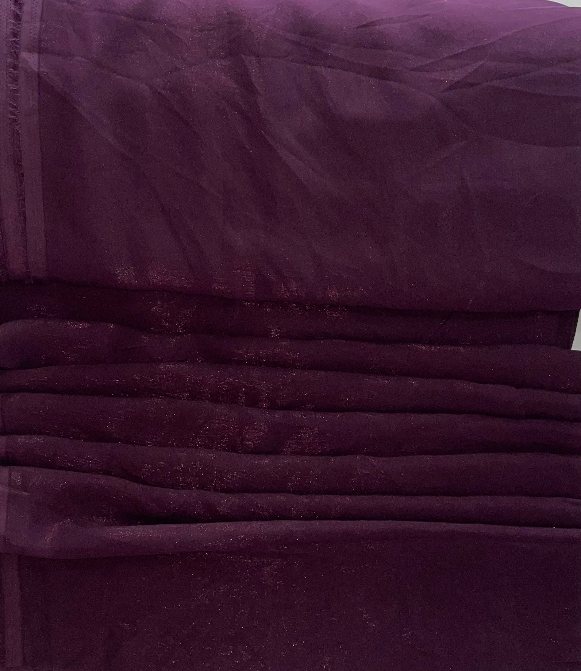 Wine Plum Crepe Fabric