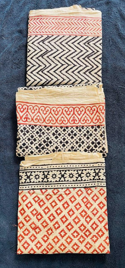 Set of 3 Cotton Sarong, Pareo Wrap, Large Beach Cotton Sarong, Indian Sarong