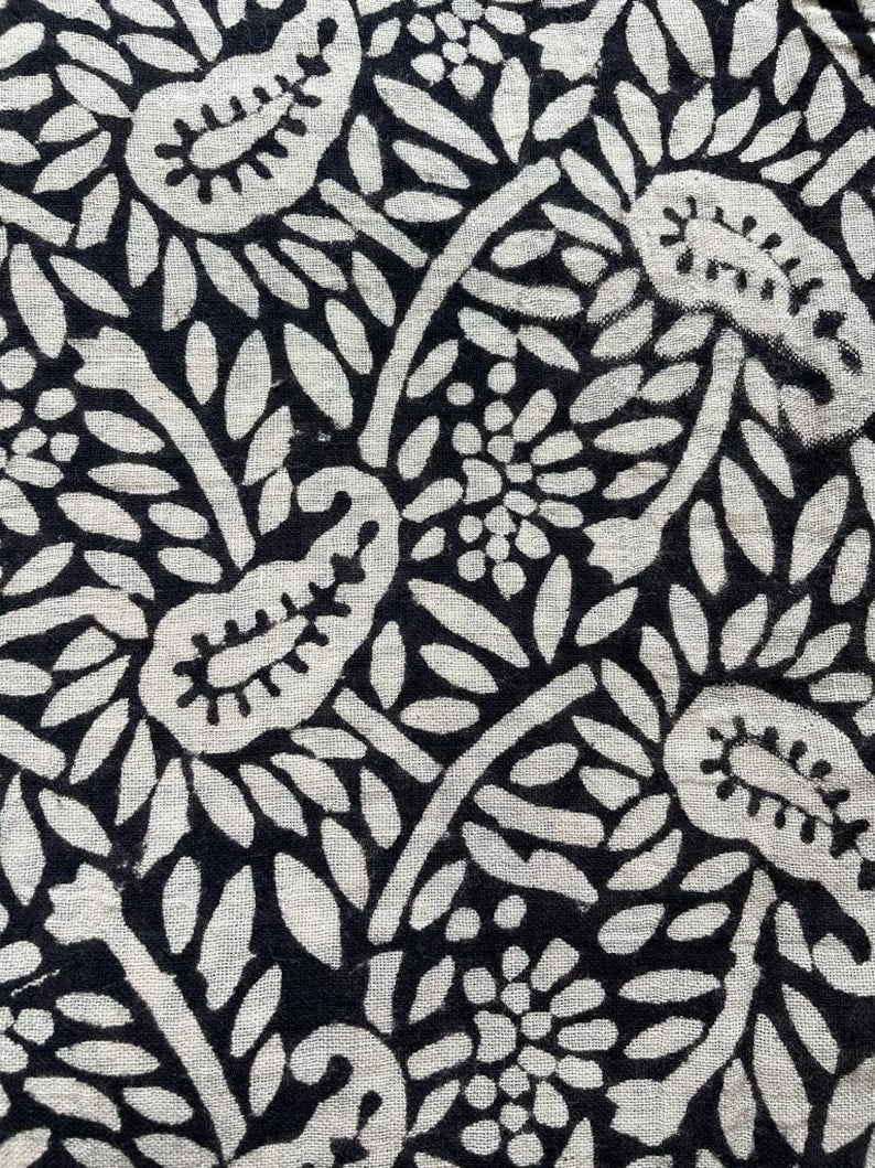 Cotton Hand Block Print Fabric, Upholstery Fabric By The Yard, Sofa Fabric, Block Print Cotton