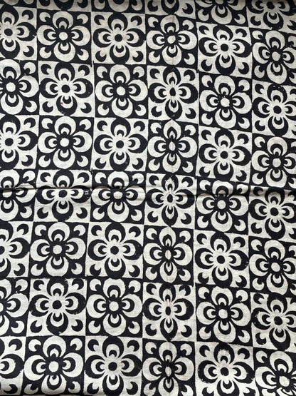 Floral Block Print Fabric, Indian Block Print Upholstery Fabric, Tablecloth, Fabrics By The Yard