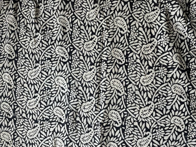 Cotton Hand Block Print Fabric, Upholstery Fabric By The Yard, Sofa Fabric, Block Print Cotton