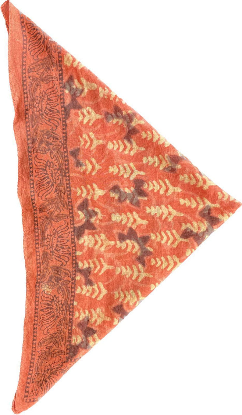 Block Print Western Bandana Scarf