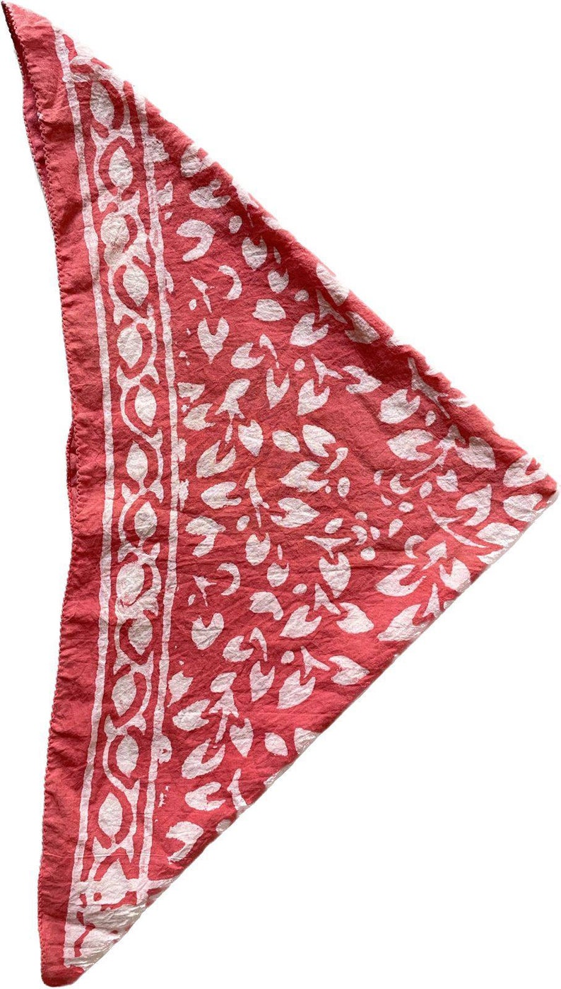 Red Bandana - Square Scarf for Women, Handmade Gift for Her and Him