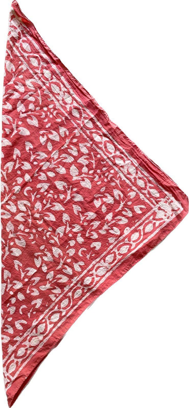 Red Bandana - Square Scarf for Women, Handmade Gift for Her and Him