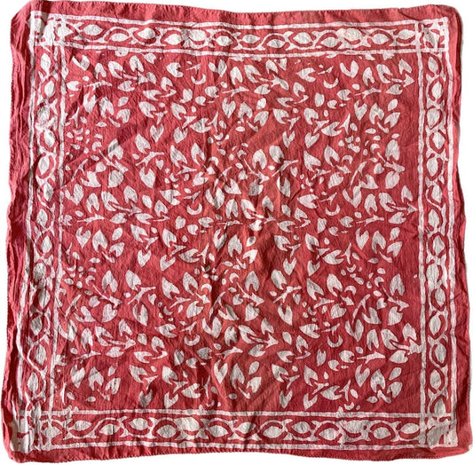 Red Bandana - Square Scarf for Women, Handmade Gift for Her and Him