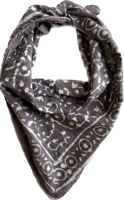 Paisley Design Black Bandana, Cotton Headband for Women, Handmade Scarf Gift for Him/Her