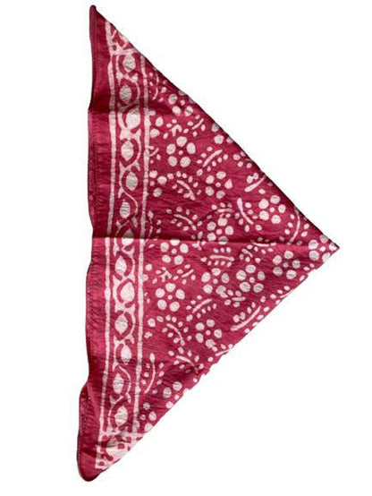 Pink Bandana, Square Cotton Scarf for Women, Handmade Head Scarves