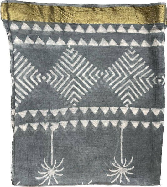 Cotton Sarong, Bagru Print Pareo | Beach Wrap Pareo, Large Sarong, Plus Size Sarong