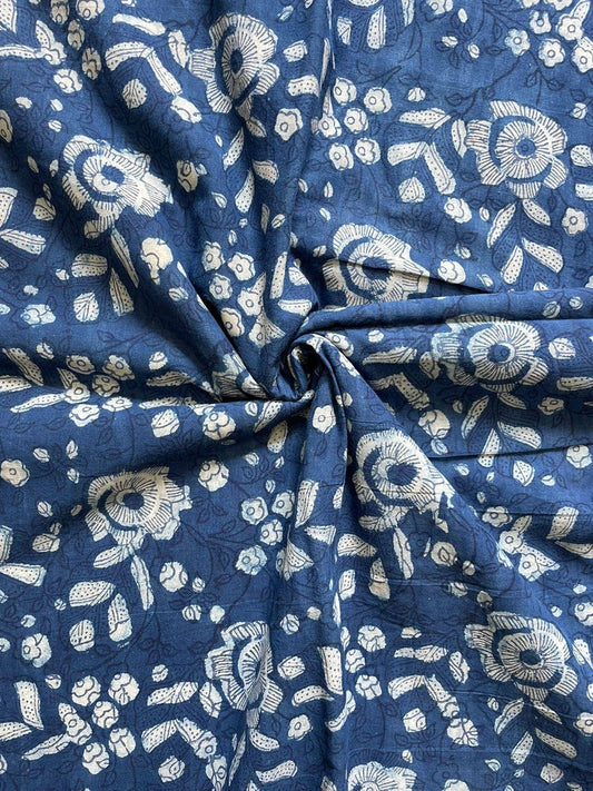 floral block print fabric