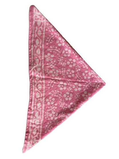 Pink Bandana, Handmade Gift for Him/Her, Cotton Neckerchief, Cotton Square Scarf gift handkerchief