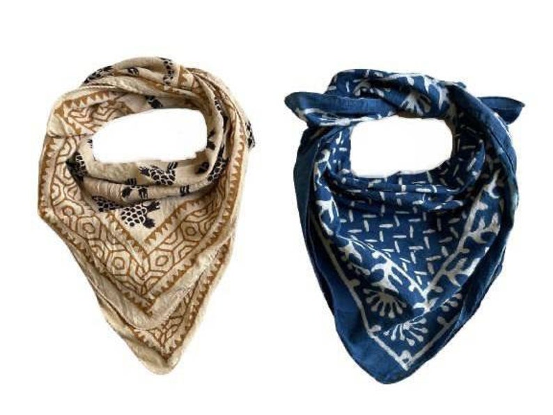 Neckerchief Set of 2 Cotton Bandana Scarf