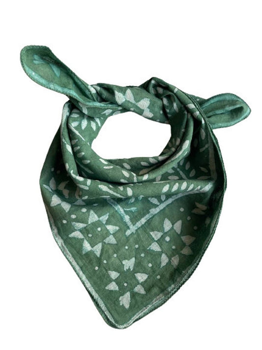 Handmade scarves green bandana