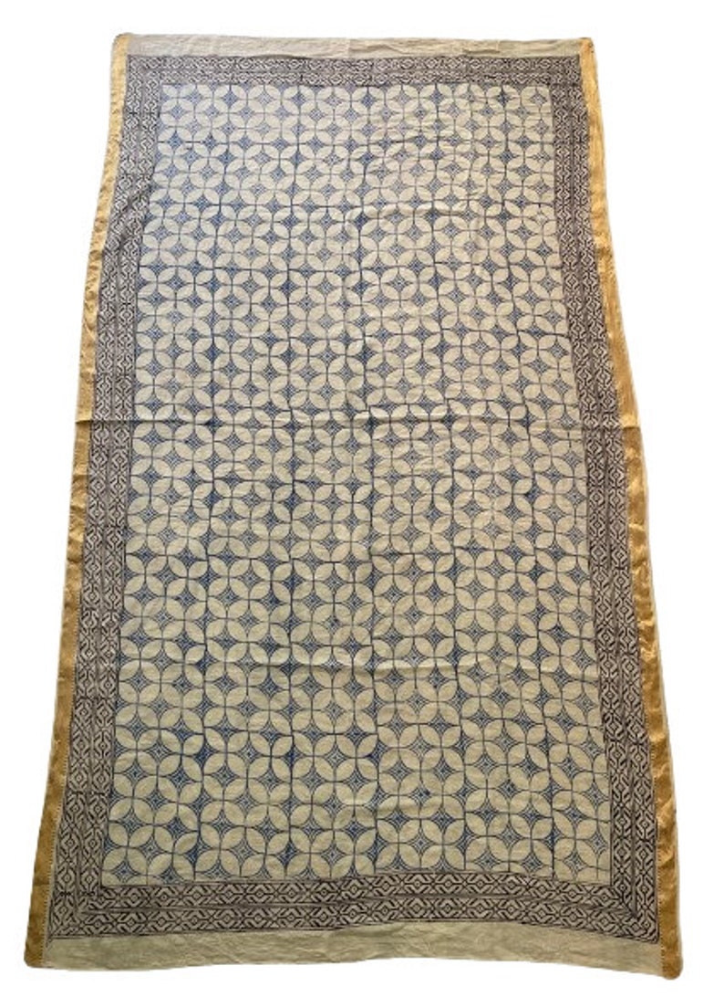 Golden Border (Zari) Long Scarf, Large Sarong, Cover up, Soft Fabric Scarf, Beach Wrap Pareo