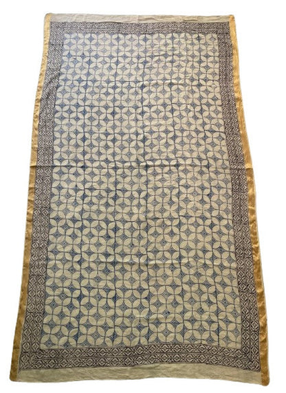 Golden Border (Zari) Long Scarf, Large Sarong, Cover up, Soft Fabric Scarf, Beach Wrap Pareo