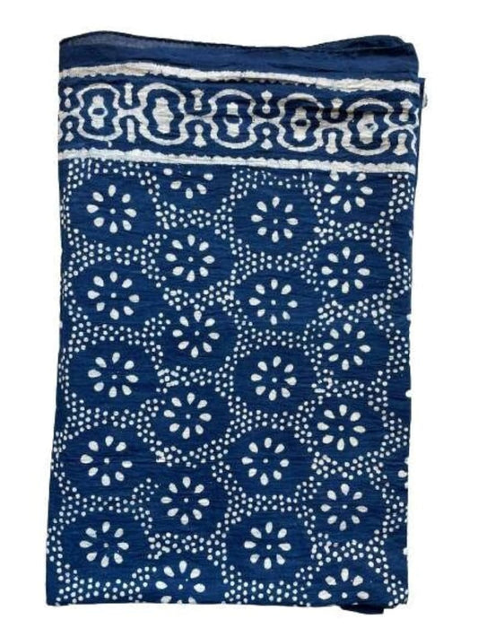 Blue Indigo Sarong, Plus Size Sarongs for Women, Cotton Sarong, Bagru Print Pareo, Bikini Wrap