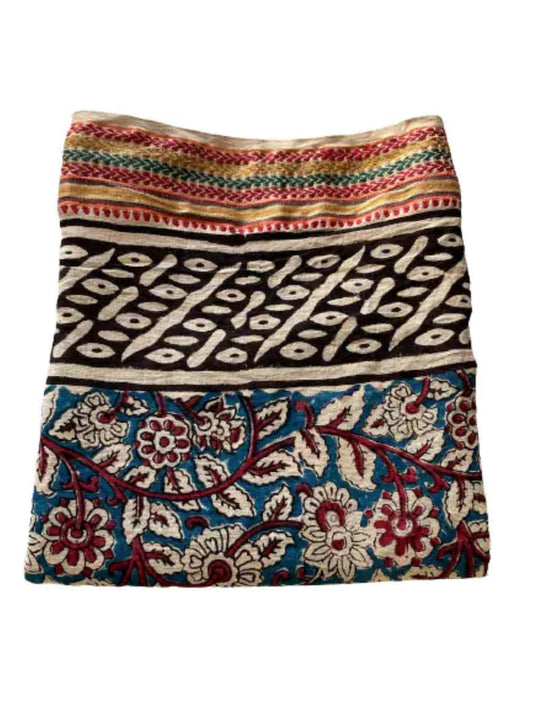 silk border cotton sarong wrap