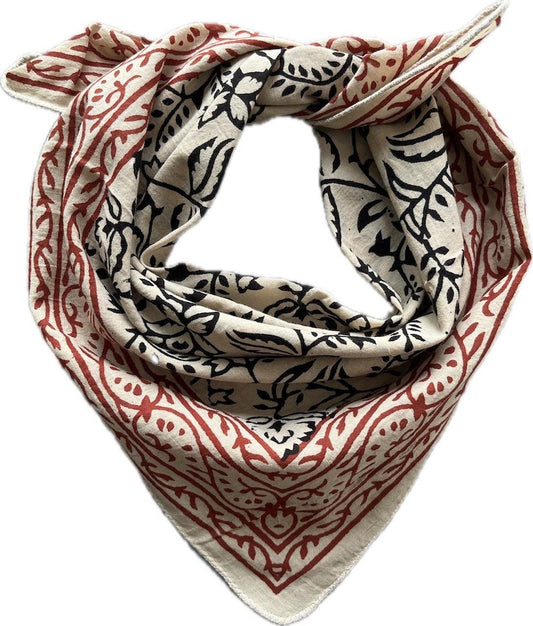 Bandana Scarf, Paisley Design Handmade Head scarf, Bandana for women