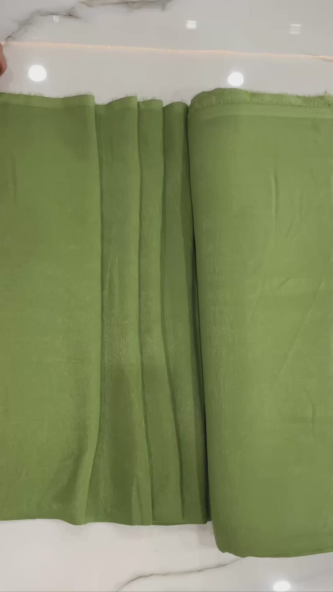 live Green Premium Crepe Fabric