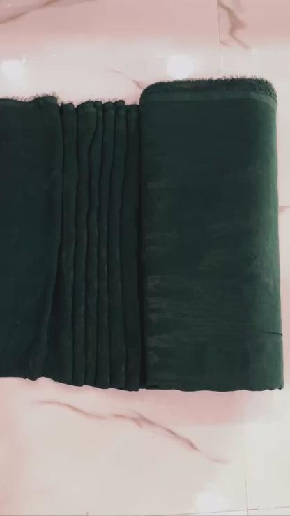 Deep Emerald Green Crepe Fabric