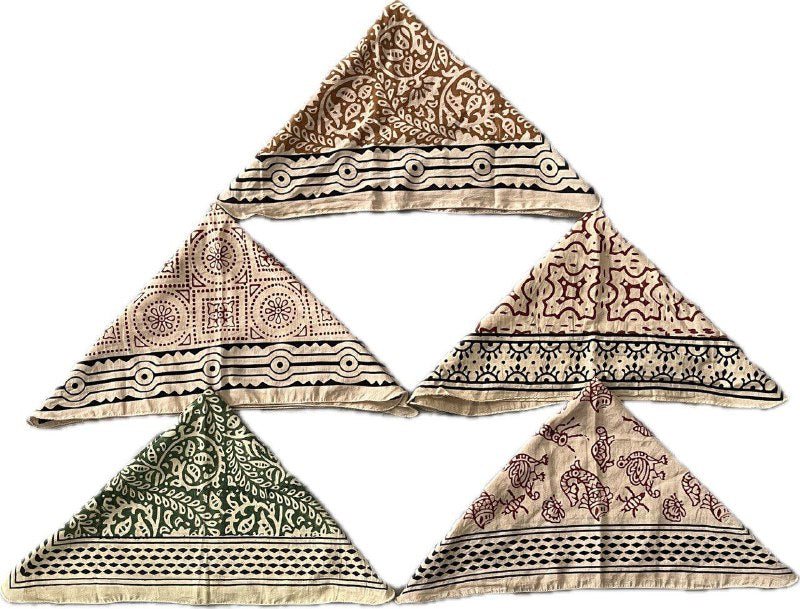 set of 4 organic cotton bandana scarf